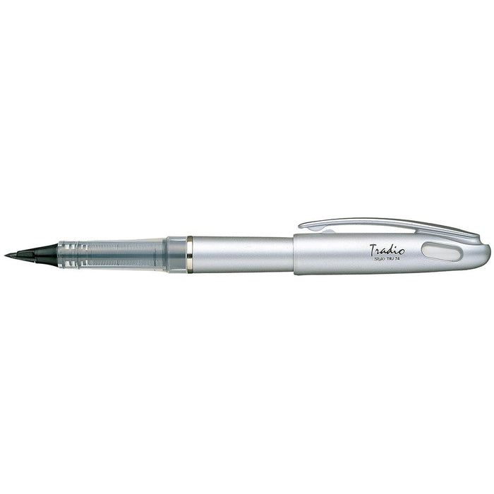 Pentel Tradio Plaman Silver Shaft Pen TRJ74 - High-Quality Writing Instrument-Kiichin - The #1 Place for Japanese Goods in Your Hand!