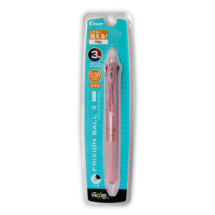 Pilot Frixion 3-Color Slim Ballpoint Pen 0.38 Pearl Pink - Erasable Ink-Kiichin - The #1 Place for Japanese Goods in Your Hand!