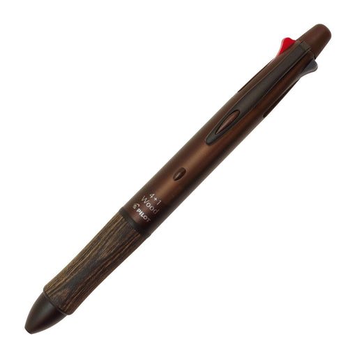 Pilot Dark Brown 4+1 Wood Pen 14.1mm Diameter 148mm Length - Bkhfw2Srdbn-Kiichin - The #1 Place for Japanese Goods in Your Hand!