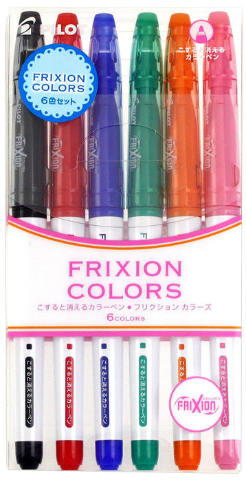 Pilot Frixion Colors Erasable Sign Pen Set - 6 Vibrant Colors 3 Sfc-60M-6C3-Kiichin - The #1 Place for Japanese Goods in Your Hand!