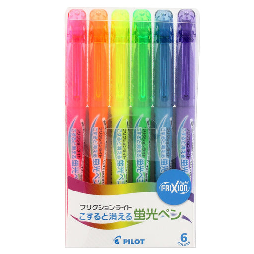 Pilot Frixion Light Erasable Highlighter 6 Colors Set - SFL-60SL-6C-Kiichin - The #1 Place for Japanese Goods in Your Hand!