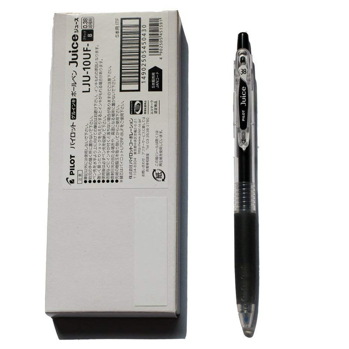 Pilot Black Ultra Fine 0.38mm Gel Ink Ballpoint Pen Set of 10 LJU-10UF-B-Kiichin - The #1 Place for Japanese Goods in Your Hand!