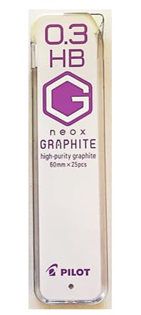 Pilot Neox Graphite 0.3mm HB Refill 25 Pack Purple HRF3G-20-HBTPU