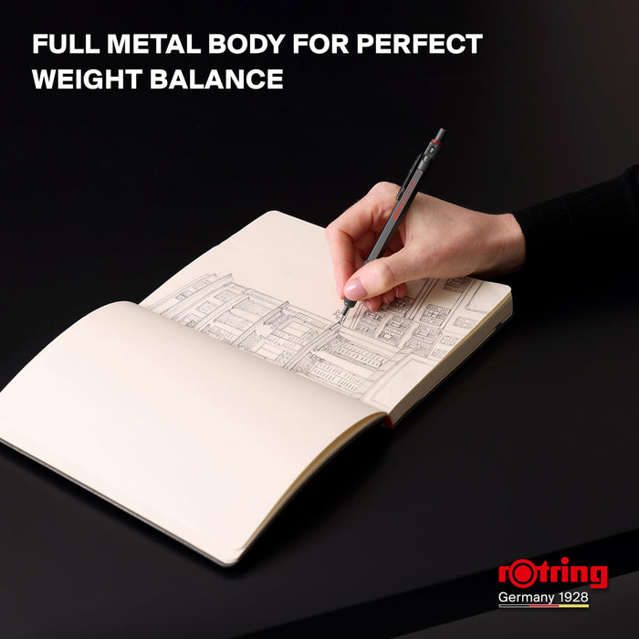 Rotring 600 Dark Stone Mechanical Pencil 0.5mm with Gift Box 2204409-Kiichin - The #1 Place for Japanese Goods in Your Hand!