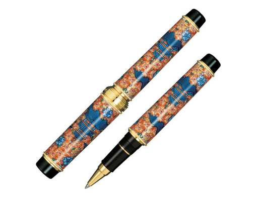 Sailor Fountain Pen Arita Ware Ballpoint Old Imari Style Tower & Cherry Blossoms 16-2081-603-Kiichin - The #1 Place for Japanese Goods in Your Hand!