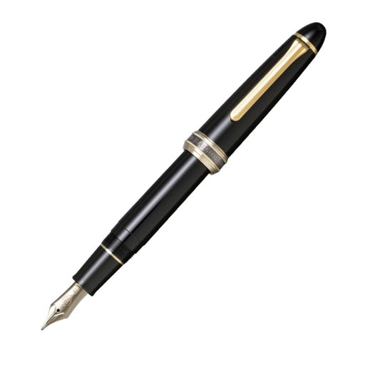 Sailor Fountain Pen - Black GT 21K Large Cross Music Long Sword Sharpening-Kiichin - The #1 Place for Japanese Goods in Your Hand!