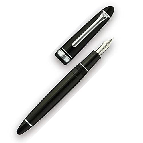 Sailor Fountain Pen Medium Point Black with Silver Trim Casual Profit 11-0571-420-Kiichin - The #1 Place for Japanese Goods in Your Hand!