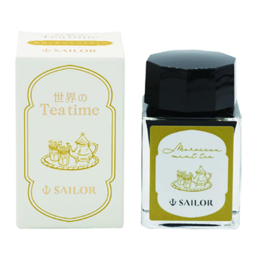 Sailor Fountain Pen Moroccan Mint Tea World Tea Time Bottle Ink 20ml-Kiichin - The #1 Place for Japanese Goods in Your Hand!