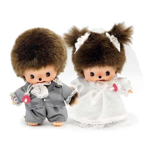 Sekiguchi Monchhichi Babychichi Wedding Set Plush Toy 16cm 234090-Kiichin - The #1 Place for Japanese Goods in Your Hand!