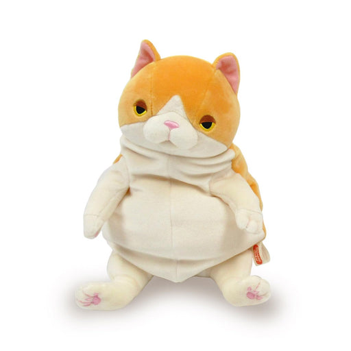 Shinada Global Plush Cat Mochi Series Neko Hachiware Orange Medium 14x14x22 cm-Kiichin - The #1 Place for Japanese Goods in Your Hand!