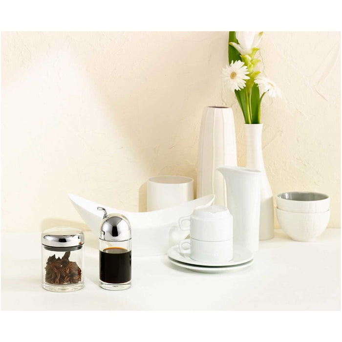 Daiwa Exio M Ex-2 Soy Sauce Dispenser Silver 110Ml Anti-Drip Made in Japan