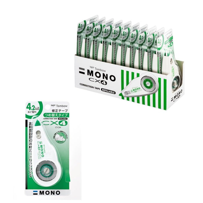 Tombow Mono Cx Correction Tape 4.2mm Width Pack of 10 Pieces-Kiichin - The #1 Place for Japanese Goods in Your Hand!
