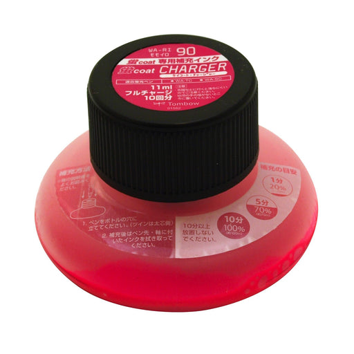 Tombow Highlighter Pen with Fluorescent Peach RI-90 Refill Ink-Kiichin - The #1 Place for Japanese Goods in Your Hand!