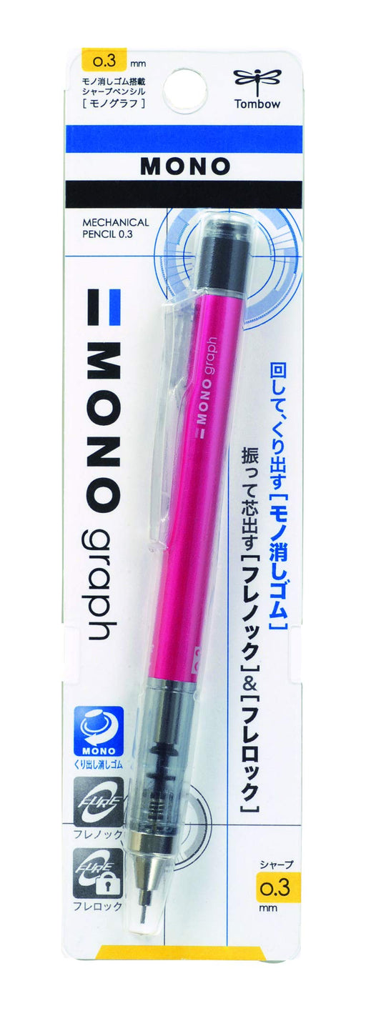 Tombow Monograph Mechanical Pencil 0.3 DPA-131F in Chic Pink Color-Kiichin - The #1 Place for Japanese Goods in Your Hand!