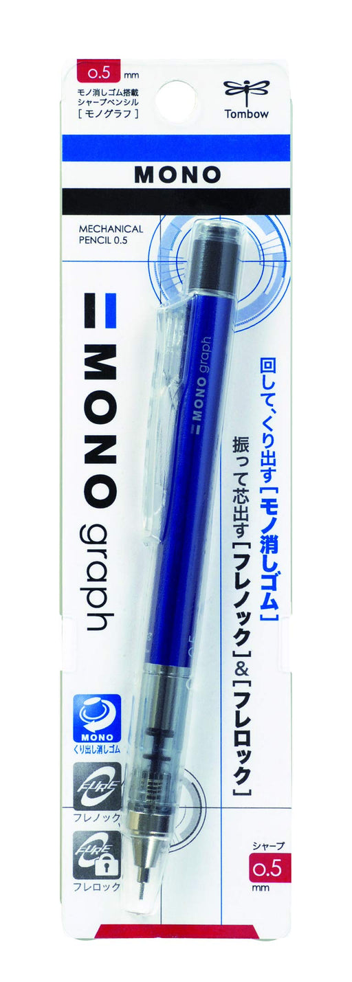 Tombow Monograph Mechanical Pencil 0.5mm in Dynamic Blue - Dpa-132D-Kiichin - The #1 Place for Japanese Goods in Your Hand!