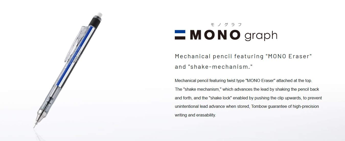 Tombow Monograph Mechanical Pencil 0.5mm in Dynamic Blue - Dpa-132D-Kiichin - The #1 Place for Japanese Goods in Your Hand!