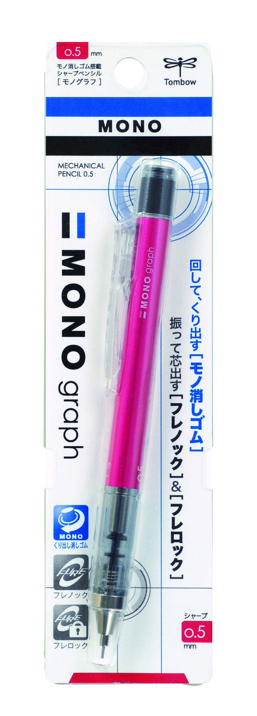 Tombow Monograph Mechanical Pencil 0.5 Pink - High Precision Writing Tool-Kiichin - The #1 Place for Japanese Goods in Your Hand!