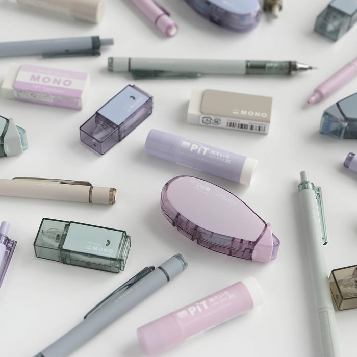 Tombow Mono Pit Mechanical Pencil Set 0.5mm 6 Pieces Ash Mauve-Kiichin - The #1 Place for Japanese Goods in Your Hand!