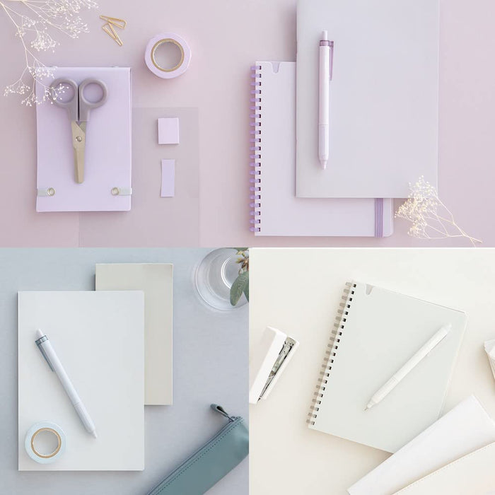 Tombow Monograph Light Ballpoint Pen 0.5mm Black Ink Smoky White Shaft 5 Pack-Kiichin - The #1 Place for Japanese Goods in Your Hand!