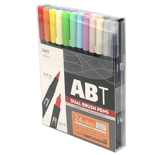 Tombow Dual Brush Pen 24 Color Set Basic - AB-T24CBA - Pencil Brush Pen-Kiichin - The #1 Place for Japanese Goods in Your Hand!