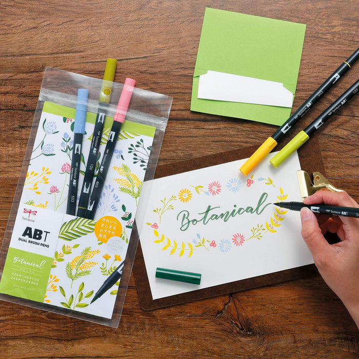 Tombow Botanical Set AB-T6CBT 6-Color Dual Brush Pencil Brush Pen-Kiichin - The #1 Place for Japanese Goods in Your Hand!