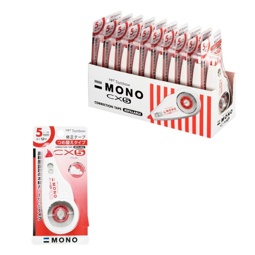Tombow Mono CX Correction Tape 5mm - 10 Piece Set CT-CX5-10P-Kiichin - The #1 Place for Japanese Goods in Your Hand!