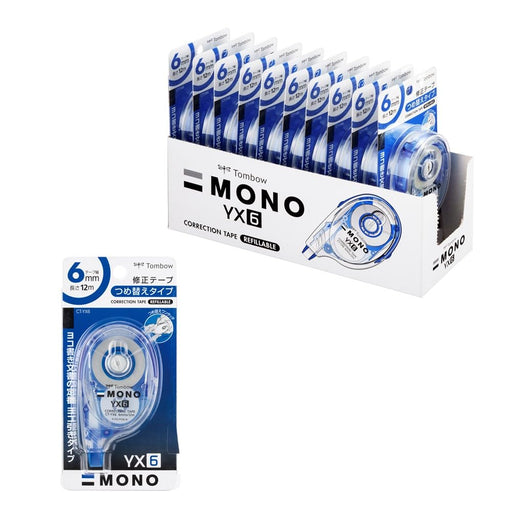 Tombow Mono YX Correction Tape 6mm Pack of 10 Pencils CT-YX6-10P-Kiichin - The #1 Place for Japanese Goods in Your Hand!