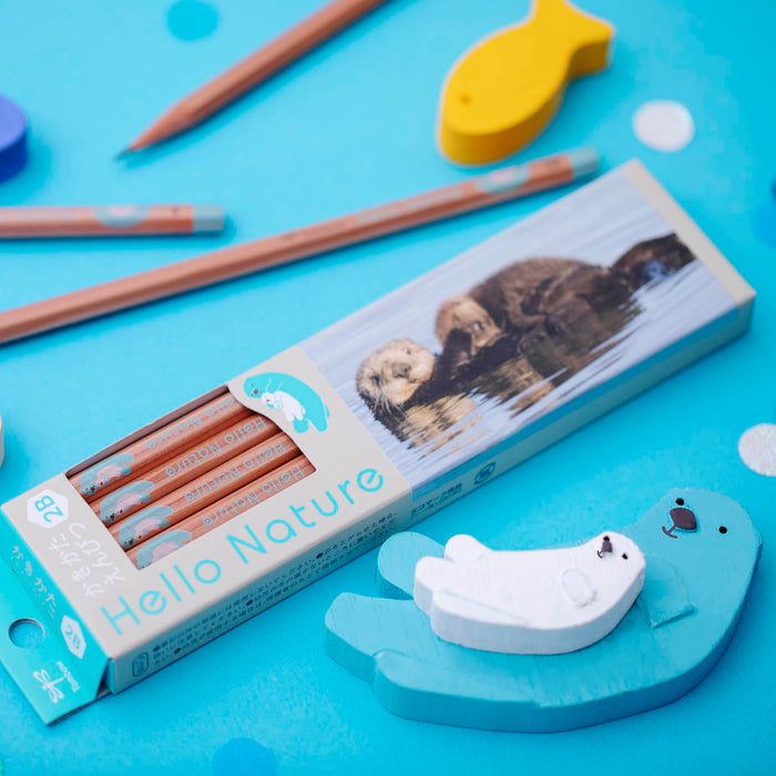 Tombow Hello Nature Sea Otter Drawing Pencil B Kb-Khnst2-B Series-Kiichin - The #1 Place for Japanese Goods in Your Hand!