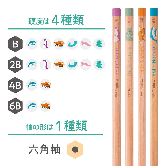 Tombow Hello Nature Sea Otter Drawing Pencil B Kb-Khnst2-B Series-Kiichin - The #1 Place for Japanese Goods in Your Hand!