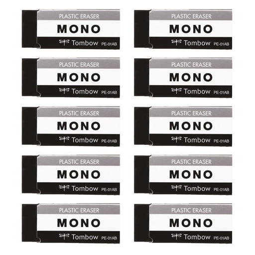 Tombow Mono Black Pencil Eraser S Size Pack of 10-Kiichin - The #1 Place for Japanese Goods in Your Hand!