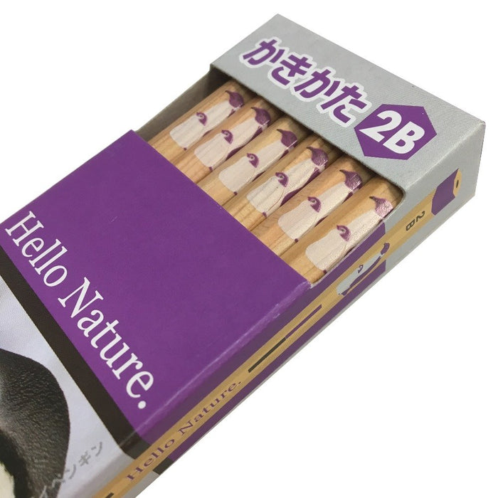 Tombow 2B Emperor Penguin Drawing Pencils Hello Nature Series Pack of 12-Kiichin - The #1 Place for Japanese Goods in Your Hand!