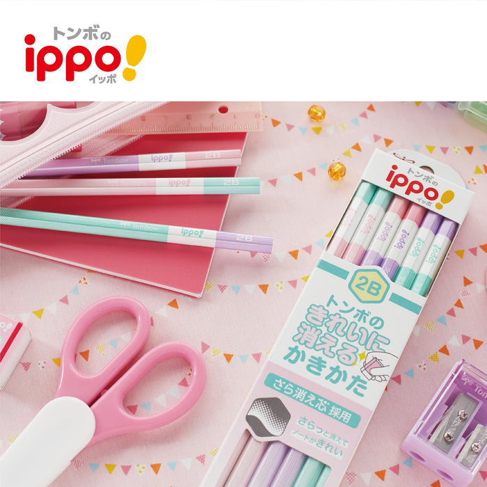 Tombow Ippo Erasable 4B Pencils Pack of 12 Pink-Kiichin - The #1 Place for Japanese Goods in Your Hand!