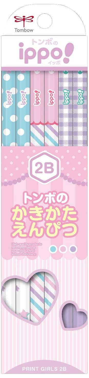 Tombow Ippo Kakikata 2B Print Girl Pencil Kb-Krw04-2B Model-Kiichin - The #1 Place for Japanese Goods in Your Hand!