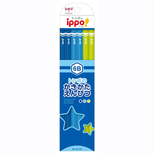 Tombow Ippo! Kakikata 6B Pencil in Plain Blue - Kb-Kpm04-6B-Kiichin - The #1 Place for Japanese Goods in Your Hand!