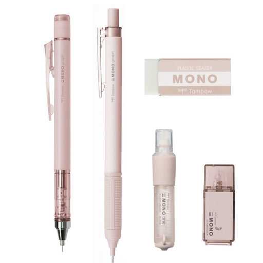 Tombow Mono Mineral Beige Stationery Set - Mechanical Pencil 0.5mm and Correction Tape-Kiichin - The #1 Place for Japanese Goods in Your Hand!
