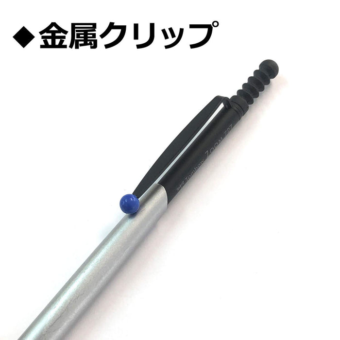 Tombow Zoom 727 Silver Oil Ballpoint Pen 0.7mm Pencil-Kiichin - The #1 Place for Japanese Goods in Your Hand!