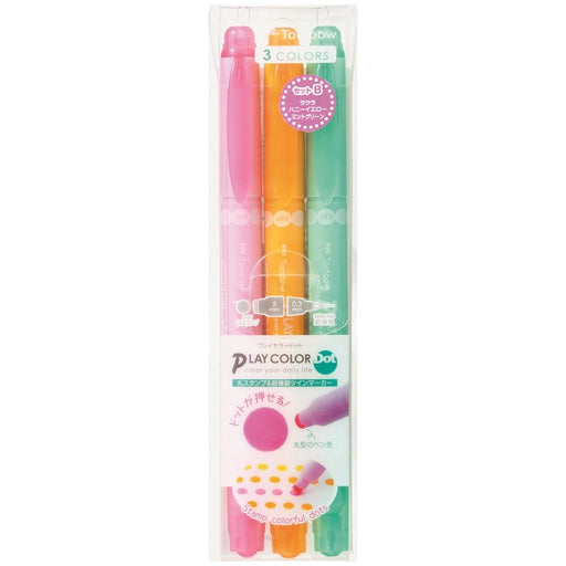Tombow Signature Pen 3-Color Set Water-Based Pencil and Play Color Dot Gce-311B-Kiichin - The #1 Place for Japanese Goods in Your Hand!
