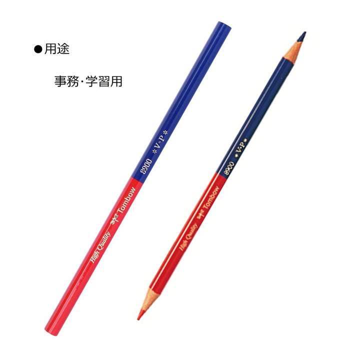 Tombow 8900Vp Vermilion Blue Pencil Round Shaft Red and Blue Pack of 12-Kiichin - The #1 Place for Japanese Goods in Your Hand!