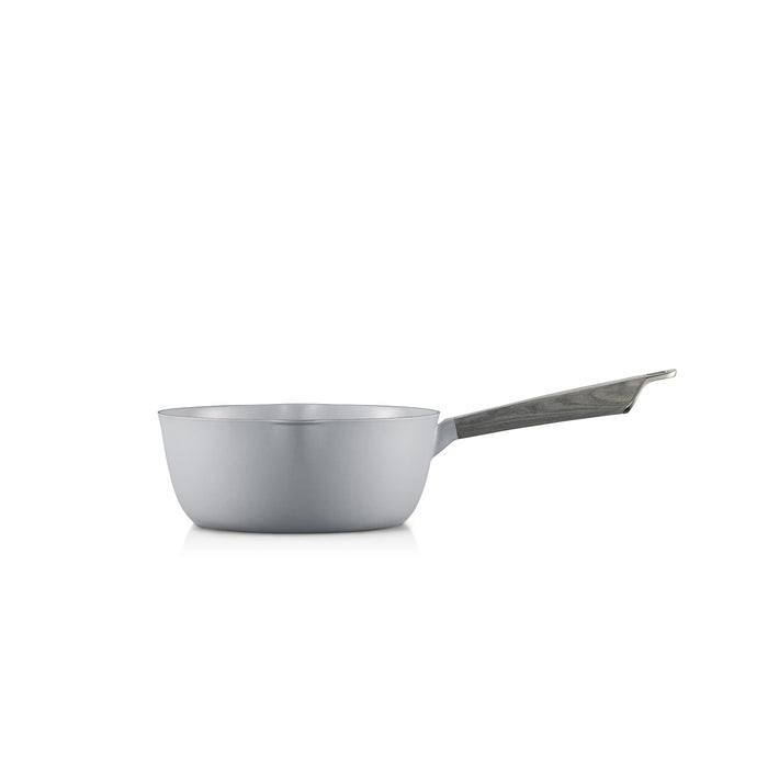 Vermicular Yukihira 18Cm Cast Iron Enamel Pot in Oyster Gray with Recipe Book