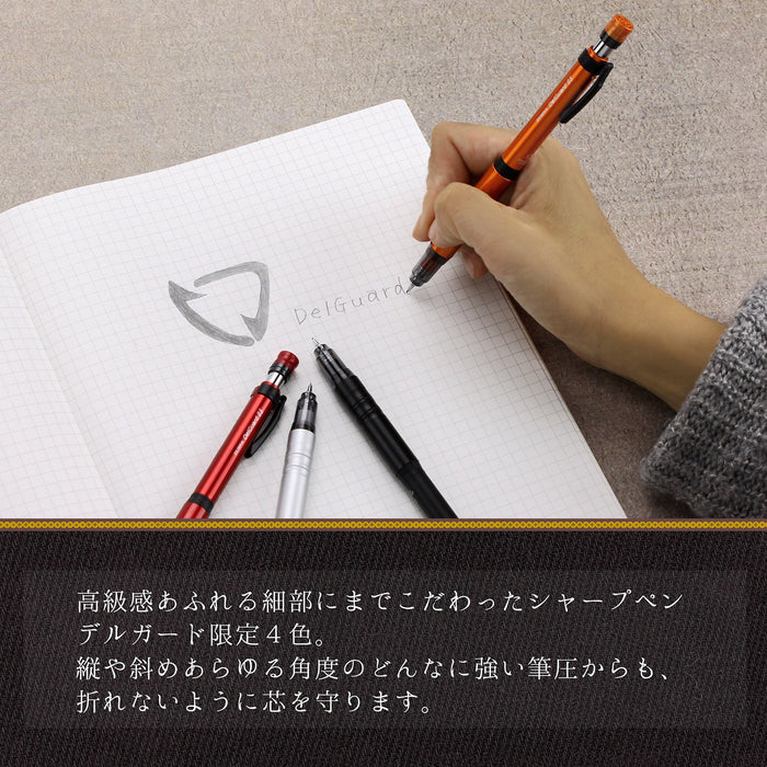Zebra Delguard Type Lx 0.5 Mechanical Pencil Limited Metallic Red Edition-Kiichin - The #1 Place for Japanese Goods in Your Hand!