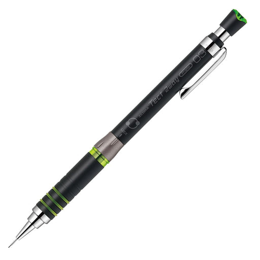 Zebra Tect Two Way 0.3mm Mechanical Pencil in Black Green - MAS41-23-BKG-Kiichin - The #1 Place for Japanese Goods in Your Hand!