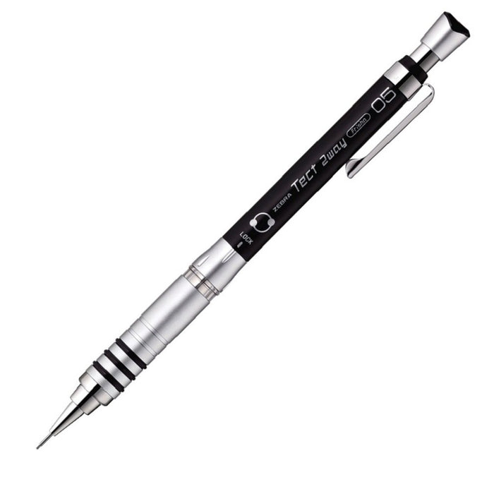 Zebra Tect Two-Way 0.5 Black Mechanical Pencil MA41-BK for Precision Writing-Kiichin - The #1 Place for Japanese Goods in Your Hand!