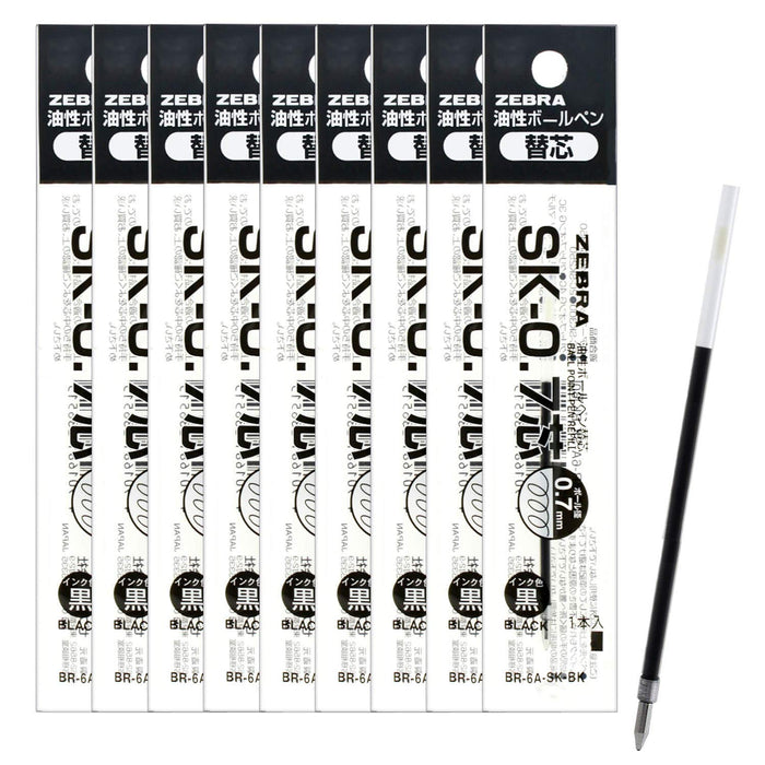 Zebra 10-Pack Black Ink Oil-Based Ballpoint Pen Refill Clip-On SK-0.7 Lead-Kiichin - The #1 Place for Japanese Goods in Your Hand!