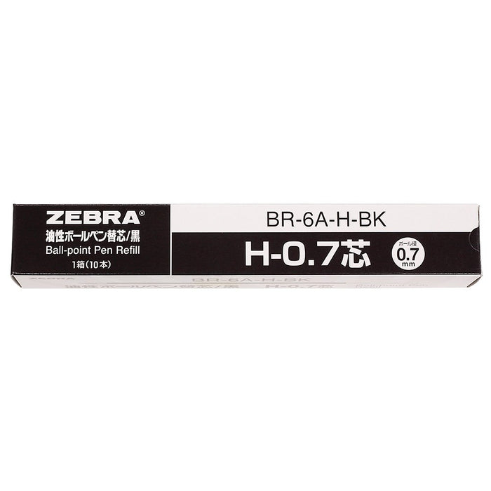 Zebra Black Oil-Based Ballpoint Pen Refill - H-0.7 Lead 10 Pieces Pack-Kiichin - The #1 Place for Japanese Goods in Your Hand!