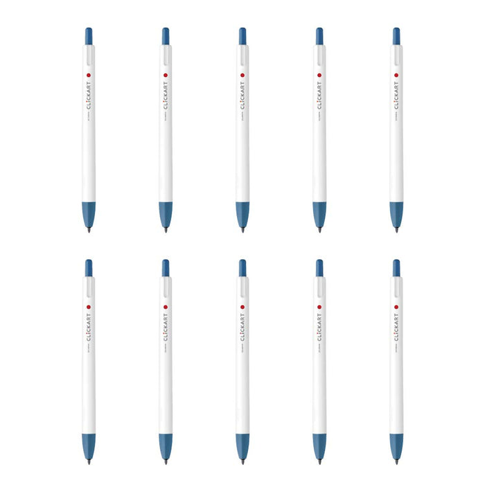Zebra 10-Pack Blue Gray Clickart Water-Based Pens B-Wyss22-Bgr-Kiichin - The #1 Place for Japanese Goods in Your Hand!