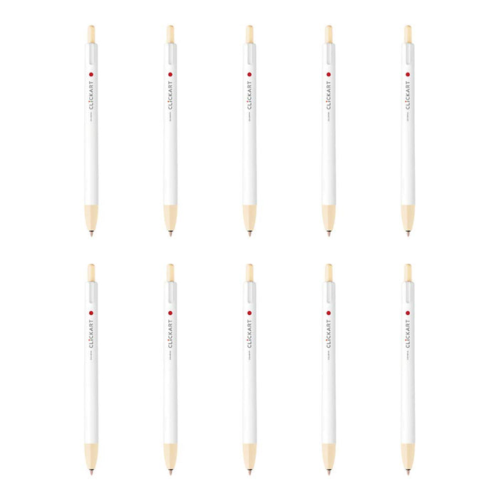Zebra 10-Piece Set Clickart Pale Orange Water-Based Pen B-Wyss22-Por-Kiichin - The #1 Place for Japanese Goods in Your Hand!