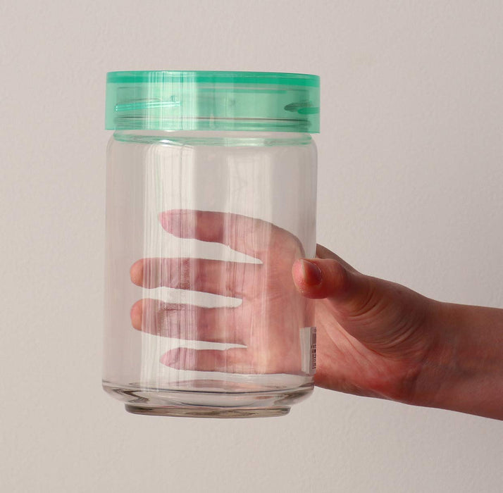 Aderia 1000Ml Green Glass Canister - Airtight Container for Seasoning and Coffee Beans Storage-Kiichin - The #1 Place for Japanese Goods in Your Hand!
