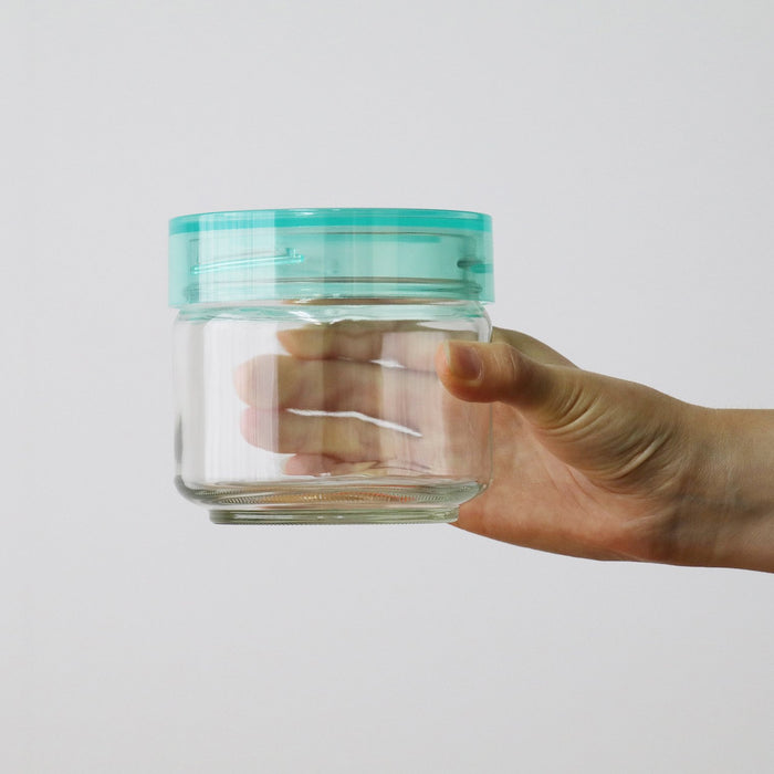 Aderia 500Ml Green Glass Canister - Airtight Seasoning Jar & Coffee Beans Storage-Kiichin - The #1 Place for Japanese Goods in Your Hand!