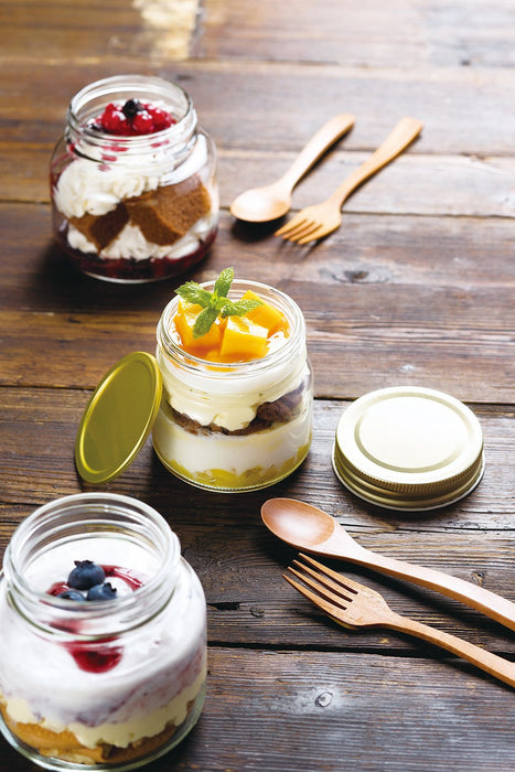 Aderia 375Ml Double Cap Glass Container Set of 6 - Made in Japan-Kiichin - The #1 Place for Japanese Goods in Your Hand!