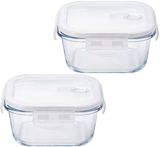 Aderia Japan Glass Food Storage Containers - 500ml, Set of 2-Kiichin - The #1 Place for Japanese Goods in Your Hand!